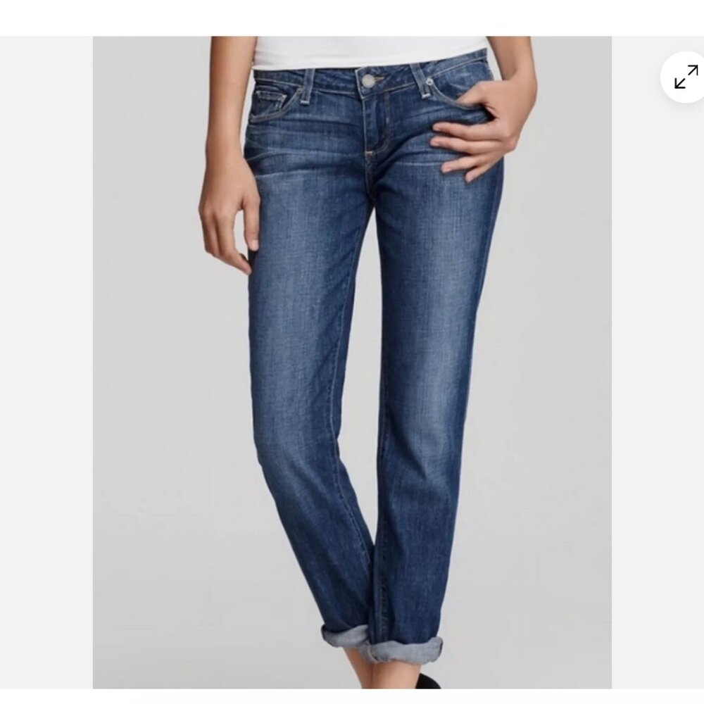 Paige | Jimmy Jimmy Skinny Mid-Rise Boyfriend Jeans in Bondi, Sz 29 ♥ Li…